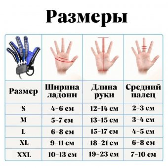 Реабилитационная перчатка, тренажер для пальцев рук ANYSMART левая рука XL