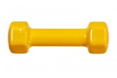 Гантель обрезиненная, желтая 1 кг SF 0533