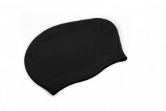 Шапочка для плавания силиконовая для длинных волос, черный SF 0364