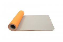 Коврики для йоги 183*61*0,6 TPE двухслойный оранжевый/серый SF 0403