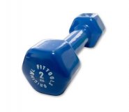 Гантель в виниловой оболочке 2 кг (Цвет - синий), арт. FT-VWB-2