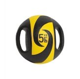 Мяч тренировочный (медицинбол) с хватами, 5 кг, арт. FT-DHMB-05