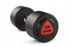 Гантель 36 кг ZIVA серии ZVO уретановое покрытие красная вставка, арт. ZVO-DBPU-1024