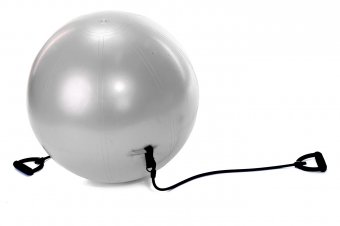 Мяч для фитнеса «Фитбол-65» (Fitness Ball with expanders, grey)